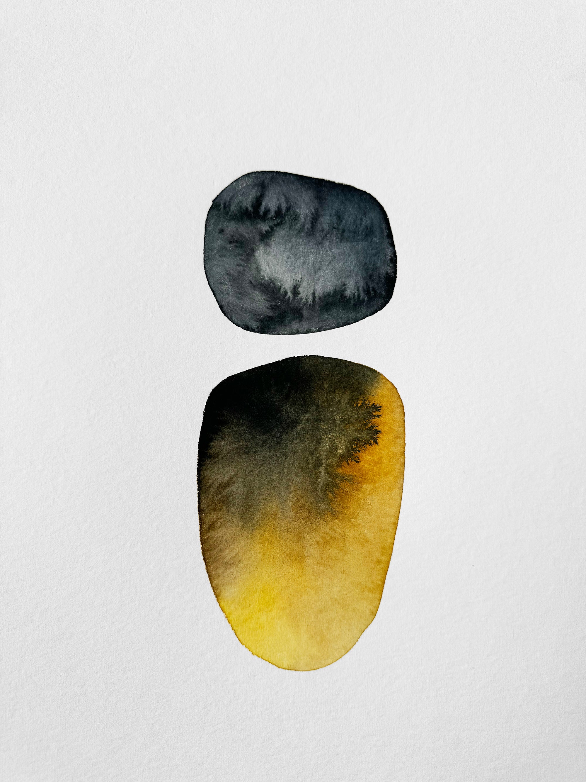 Aquarelle in Onyx Black and Bright Yellow