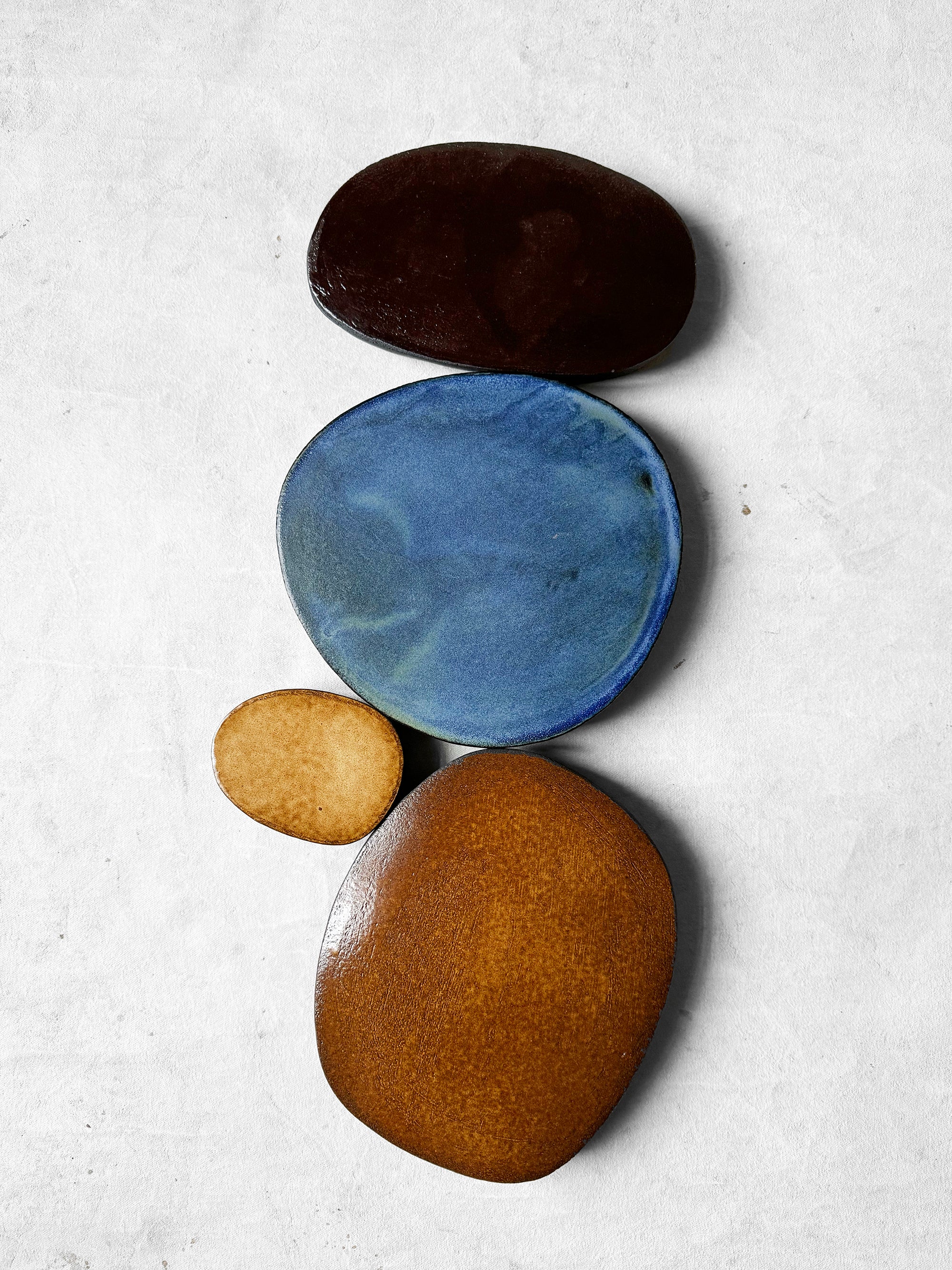 Wall Object in Honey, Rust, Deep Green and Cobalt