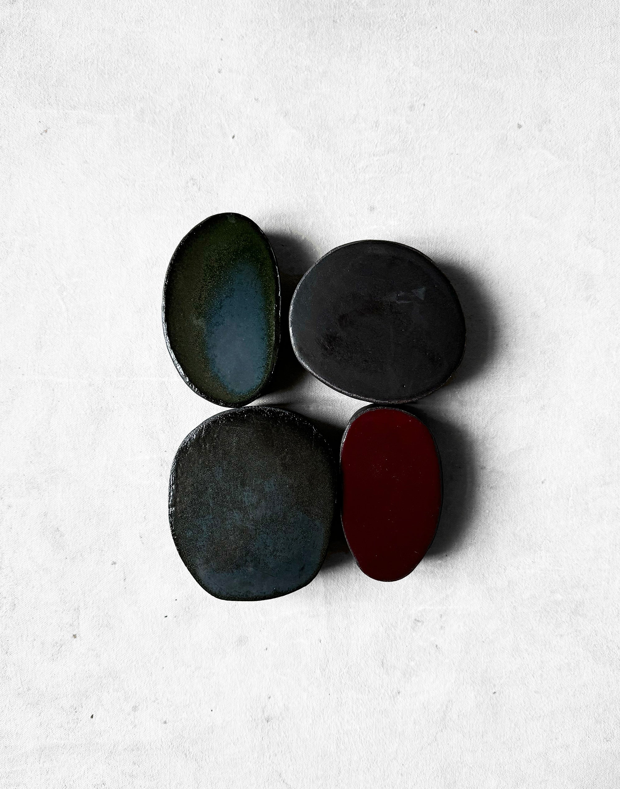 Wall Object in Onyx Black and Dark Ruby