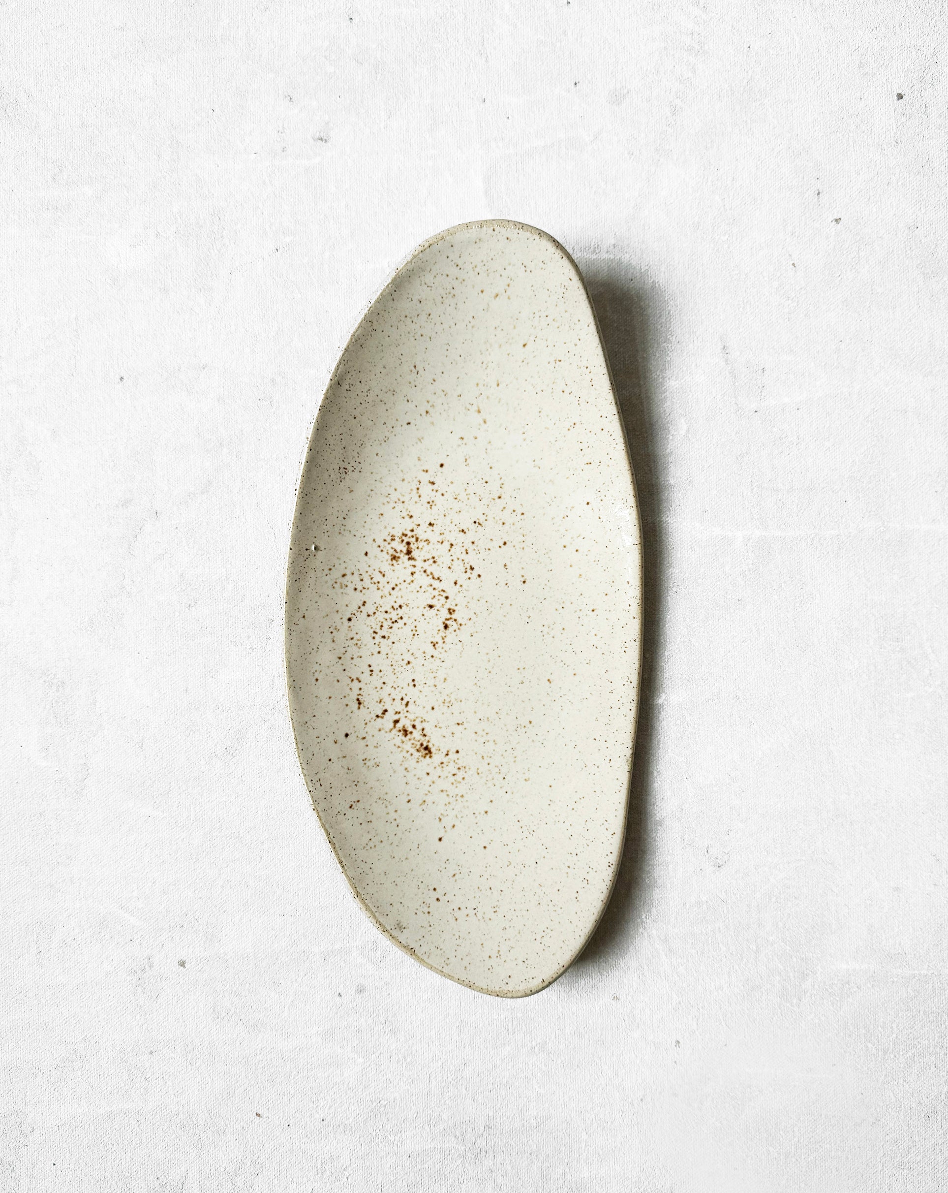 Serving Platter in Speckled Cream