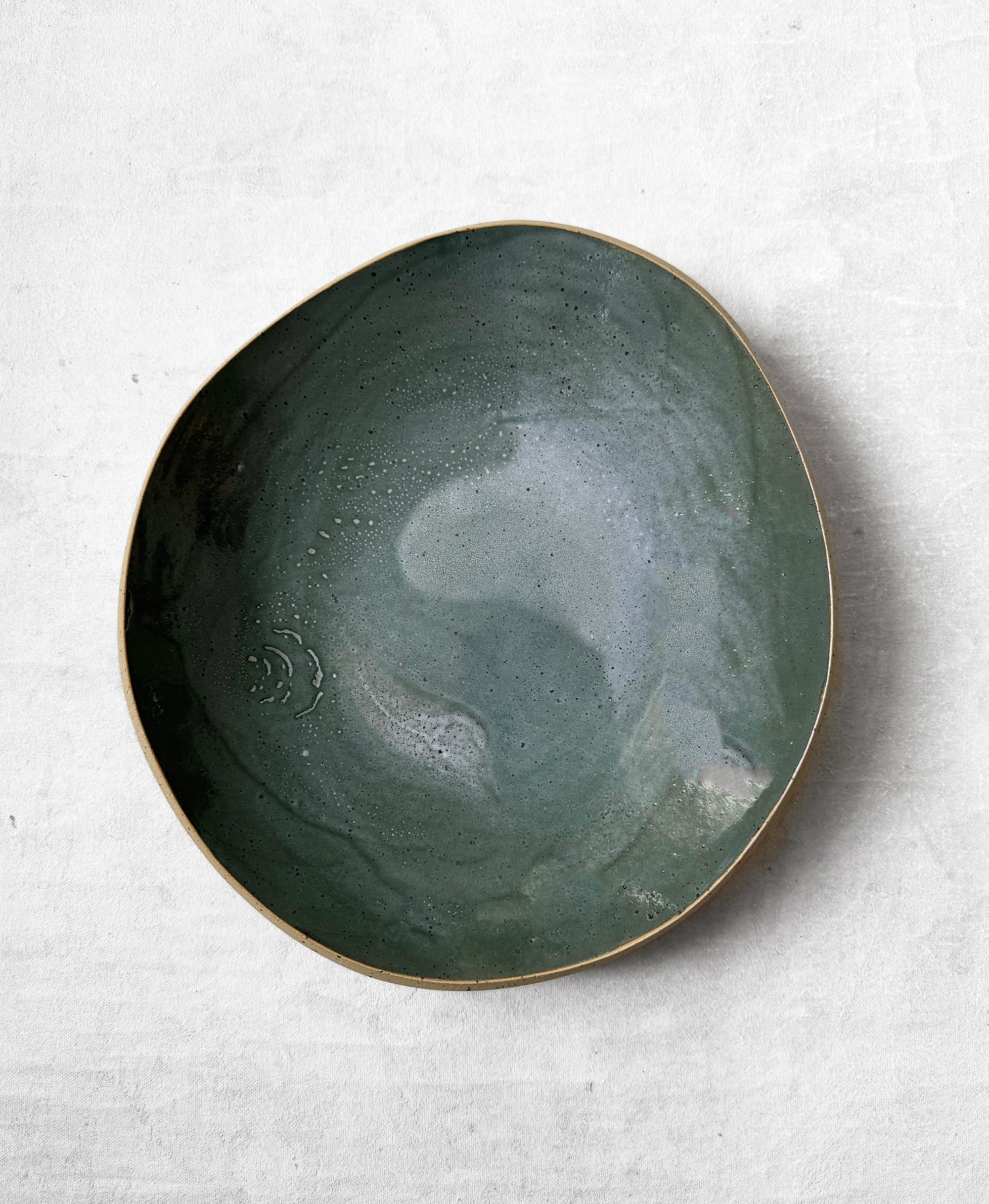 Large Salad Bowl in Green Haze