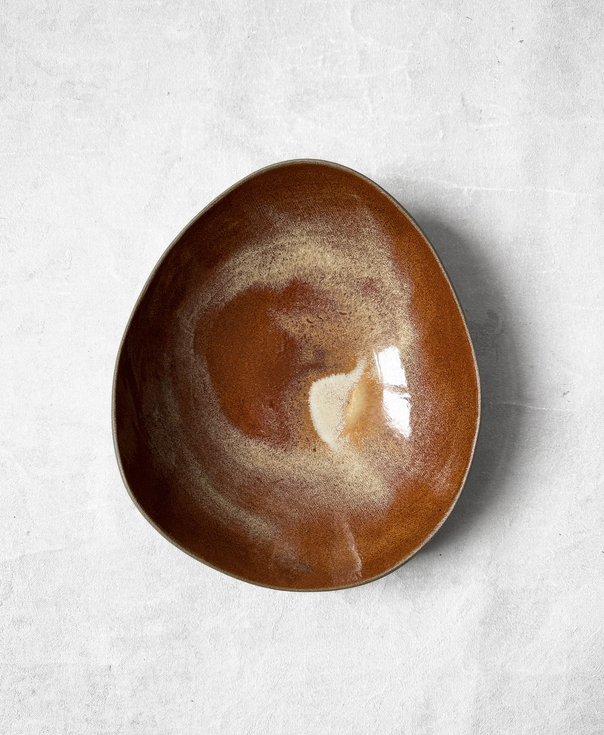 Pasta Bowl in Caramel Swirl