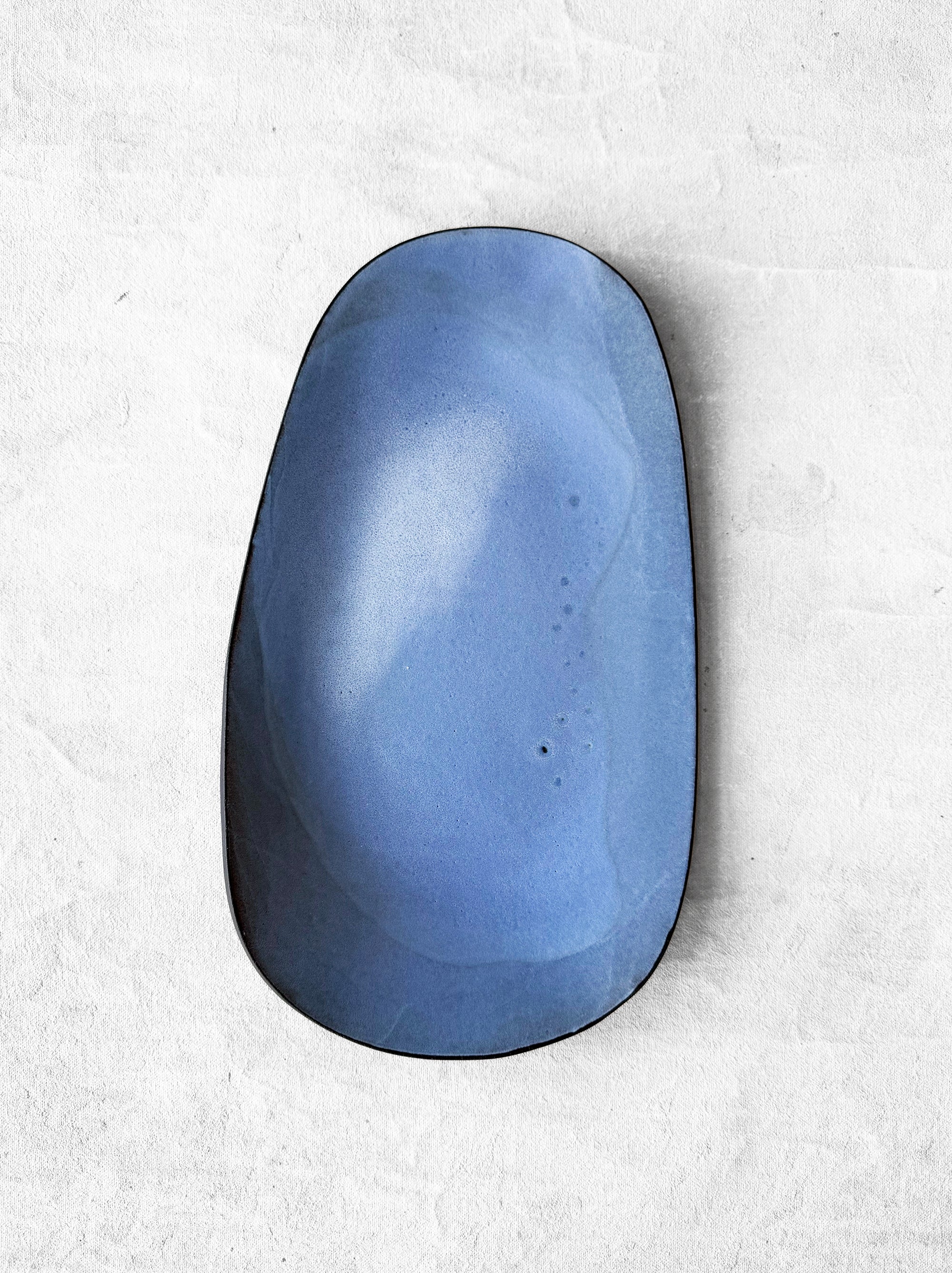 Large Serving Platter in Denim Blue