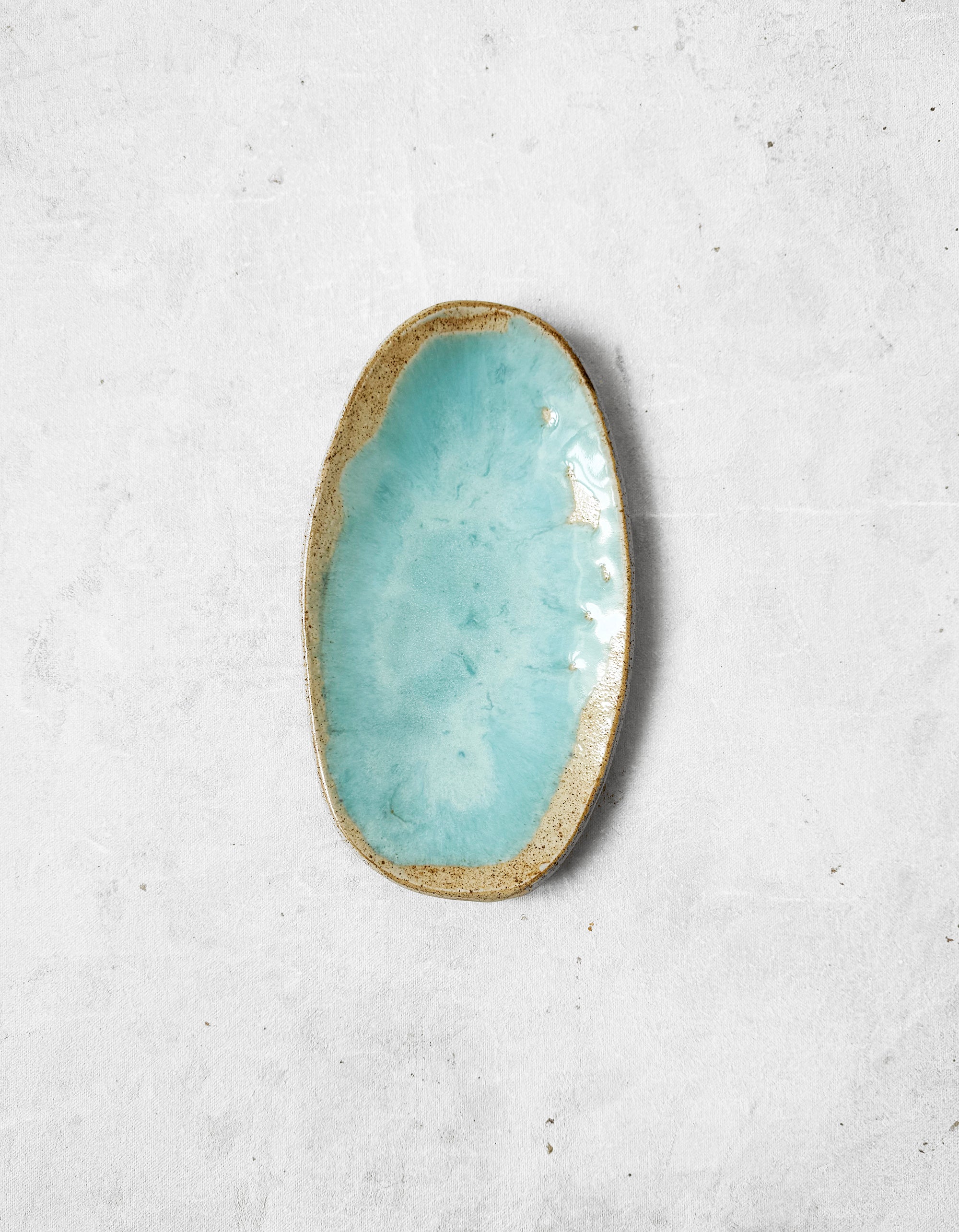 Petite Serving Platter in Lagoon Splash