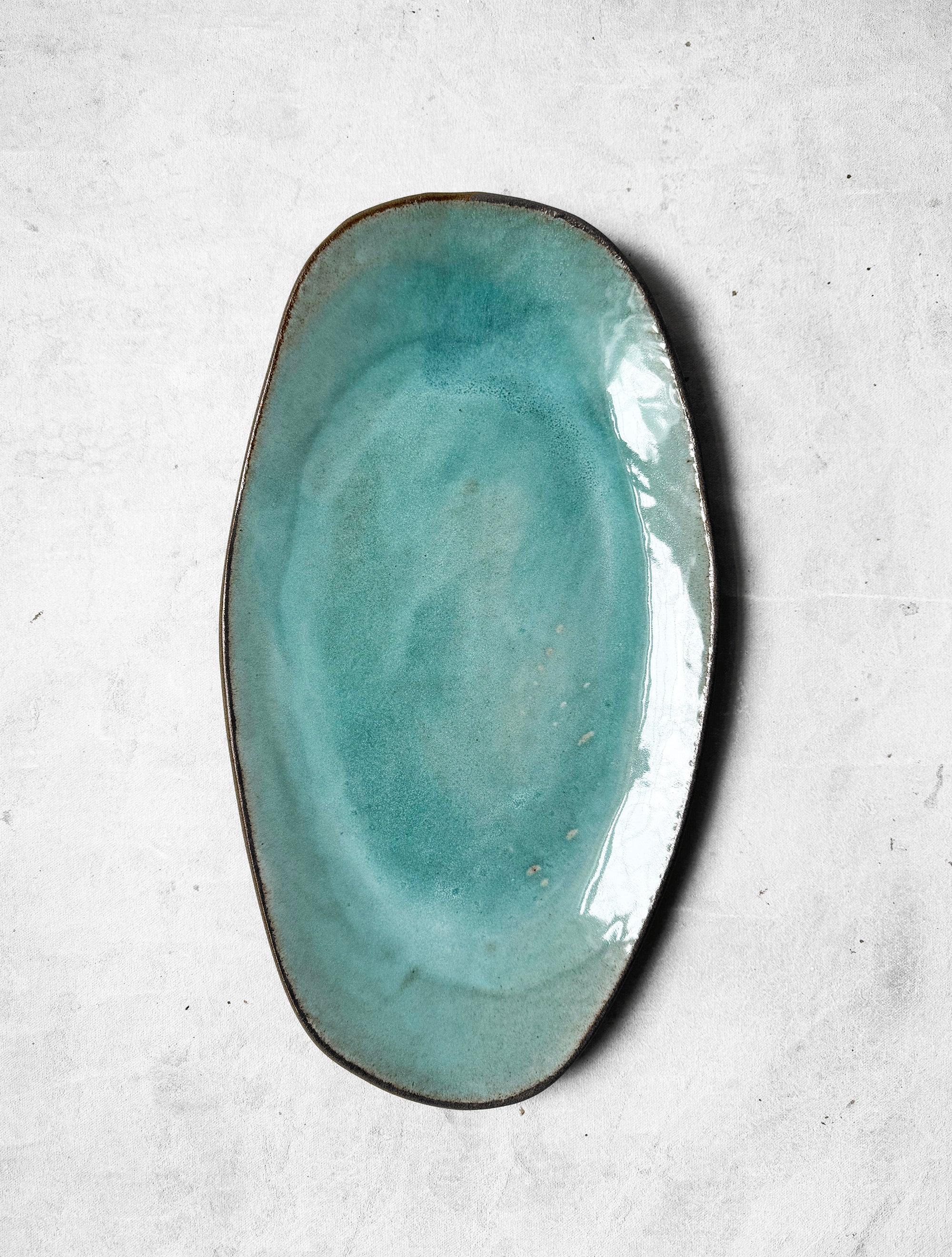 Statement Serving Platter in Lagoon