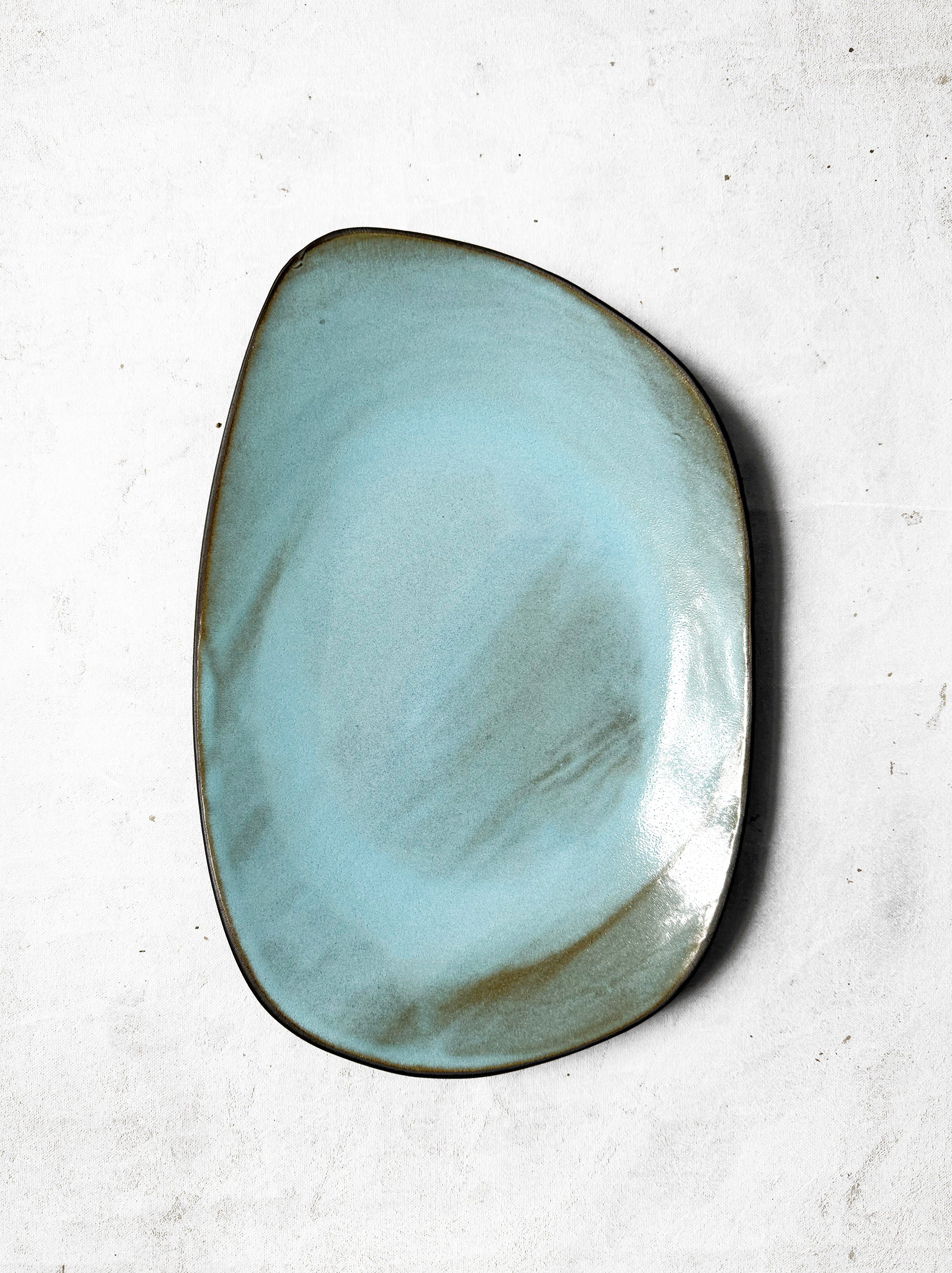 Statement Serving Platter in Sky Blue